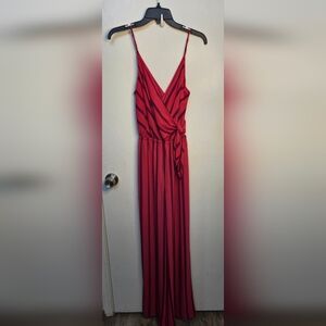 Express Elegant Pink Striped Jumpsuit